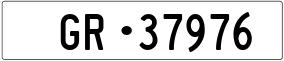 Trailer License Plate